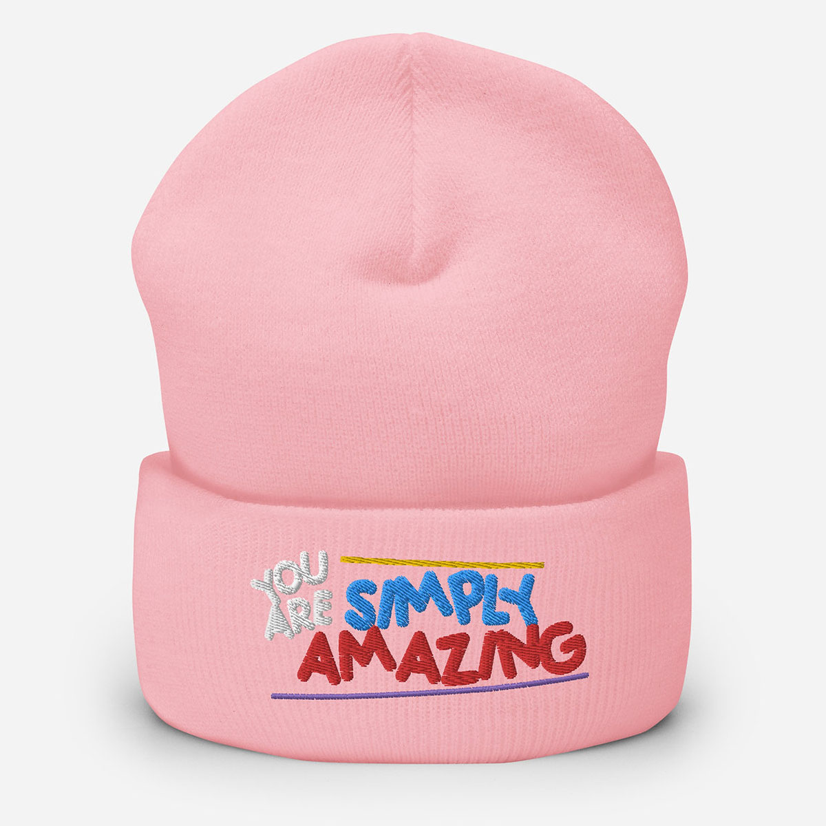 "You Are Simply Amazing" Cuffed Beanie - Image 3