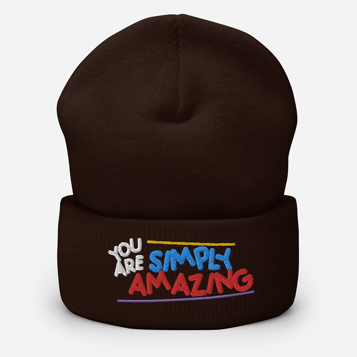 "You Are Simply Amazing" Cuffed Beanie - Image 5