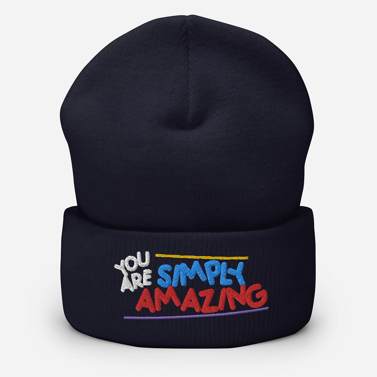 "You Are Simply Amazing" Cuffed Beanie - Image 6