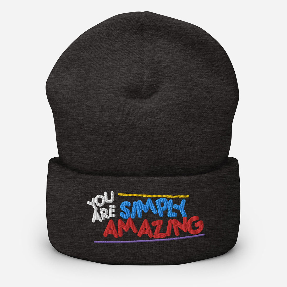 "You Are Simply Amazing" Cuffed Beanie - Image 7