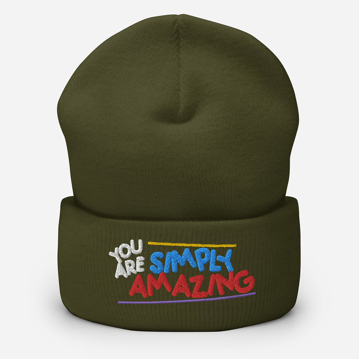 "You Are Simply Amazing" Cuffed Beanie - Image 9