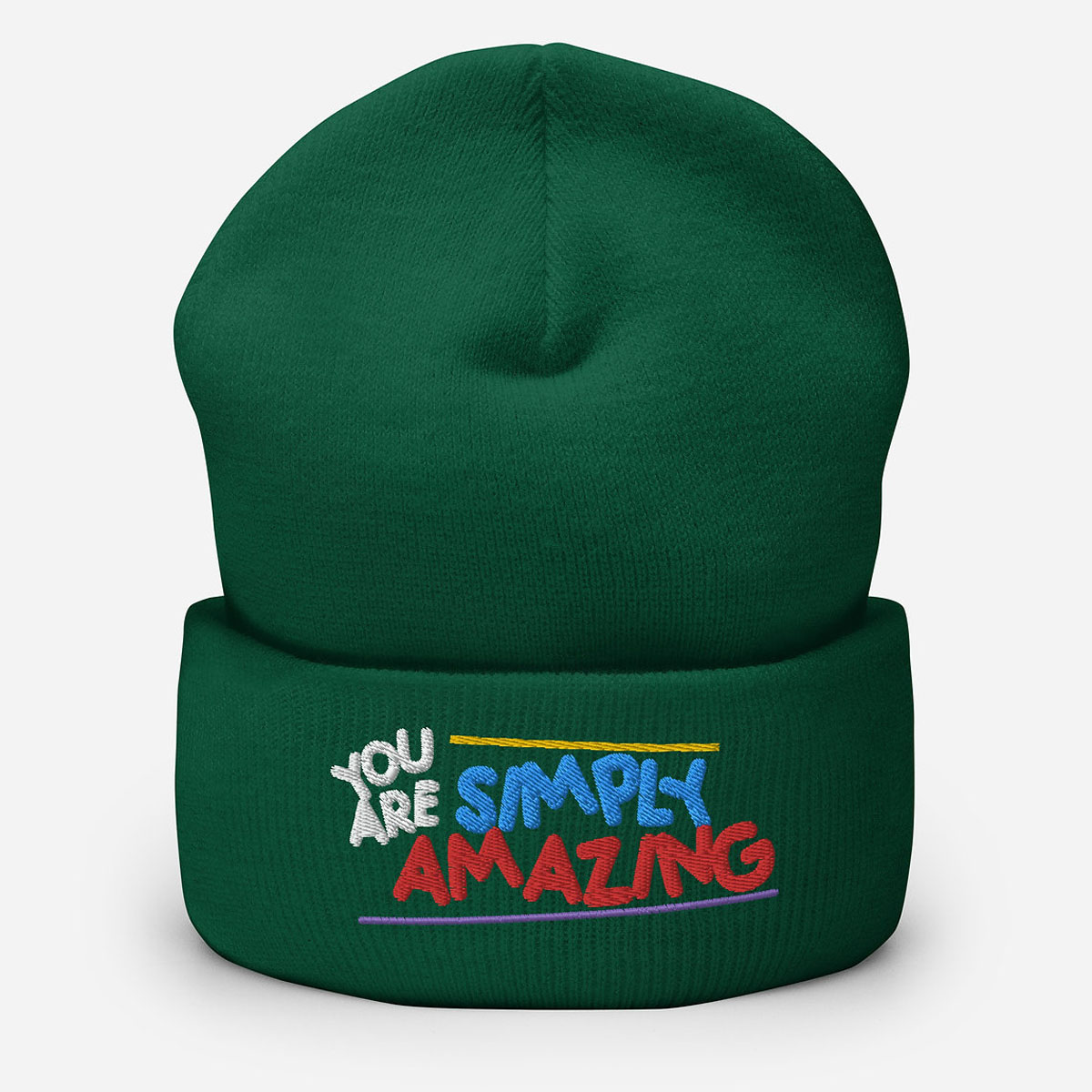"You Are Simply Amazing" Cuffed Beanie - Image 10