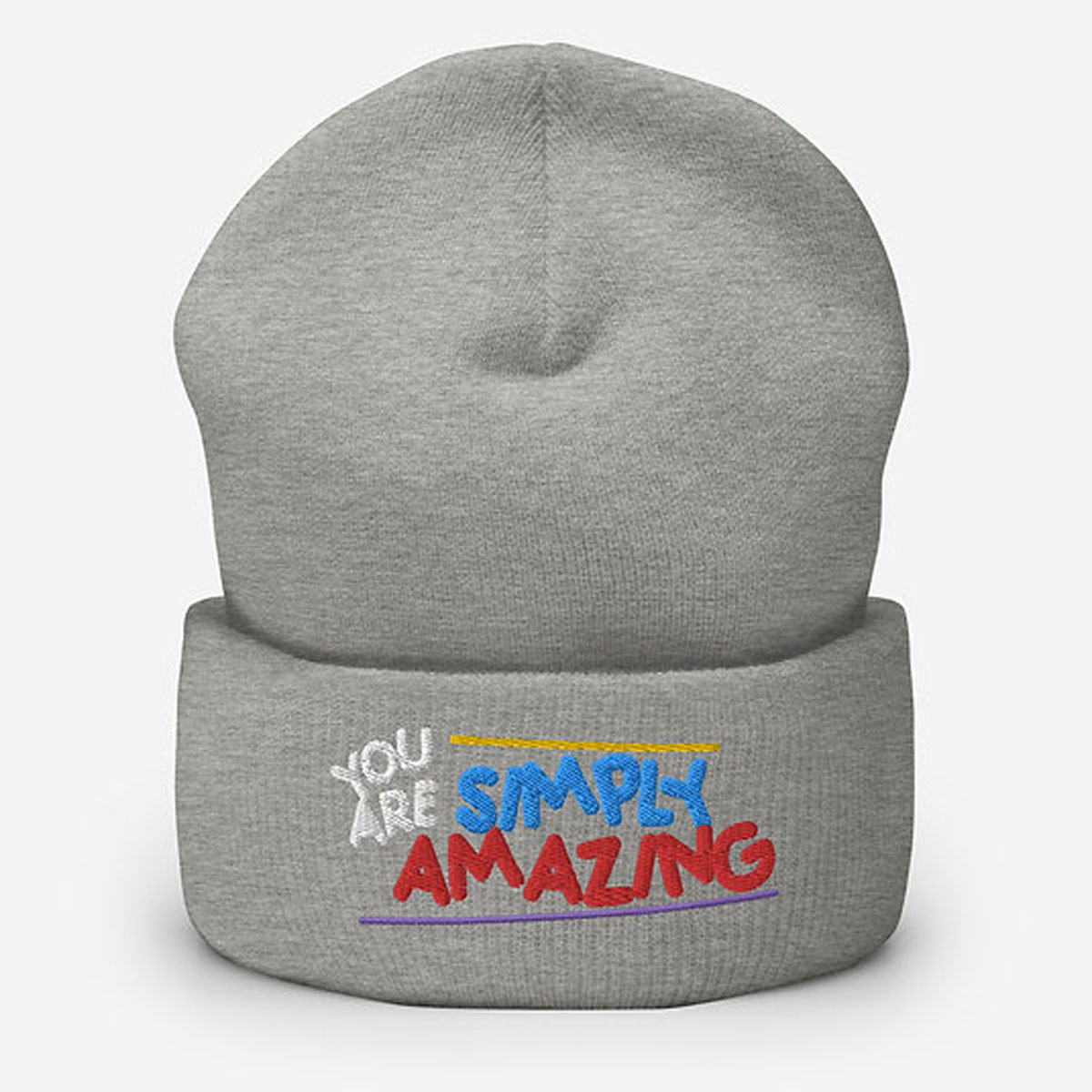 "You Are Simply Amazing" Cuffed Beanie - Image 4