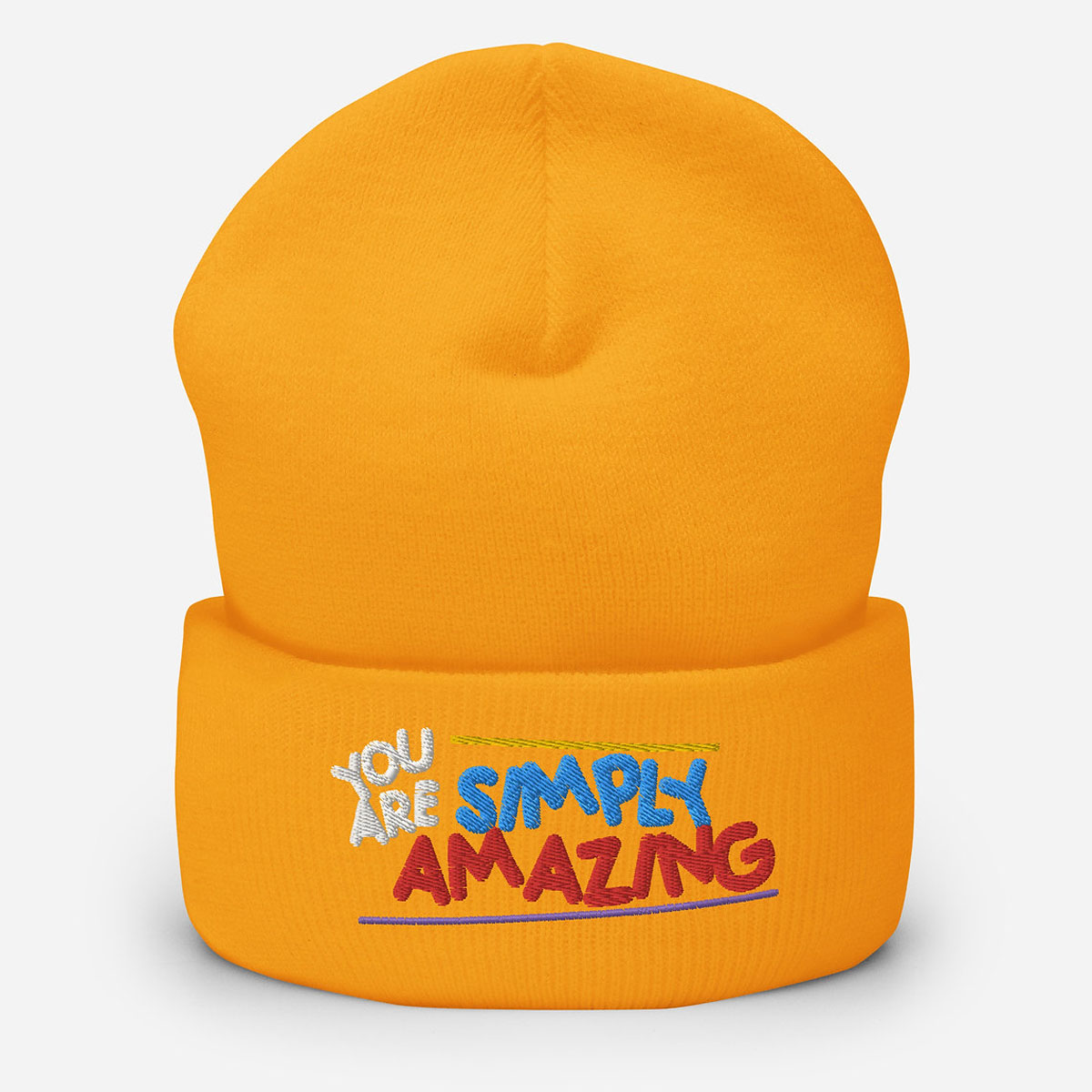 "You Are Simply Amazing" Cuffed Beanie - Image 2